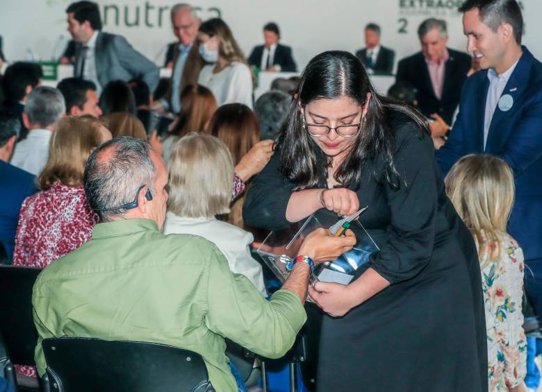 Accionistas de Nutresa escogieron junta directiva de la compañía, en asamblea extraordinaria. FOTO Jaime Pérez