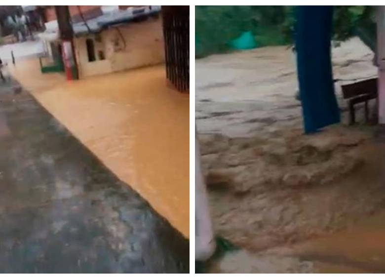 Autoridades atienden deslizamientos e inundaciones causados por las fuertes lluvias en Caldas, Antioquia