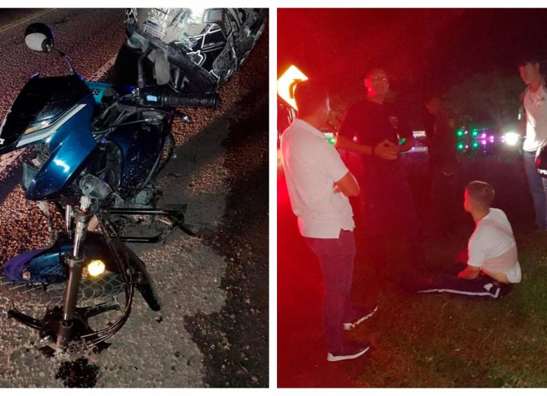 La colisión ocurrió el pasado sábado 26 de noviembre, cerca al Parque Temático Hacienda Nápoles. FOTO: CORTESÍA PERIODISTA BRAYAN CAMARGO HERRERA 