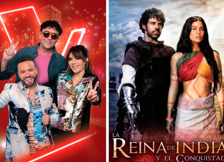 La Voz Senior y La reina de indias y el conquistador se estrenaron el martes. FOTO Cortesía Caracol TV.