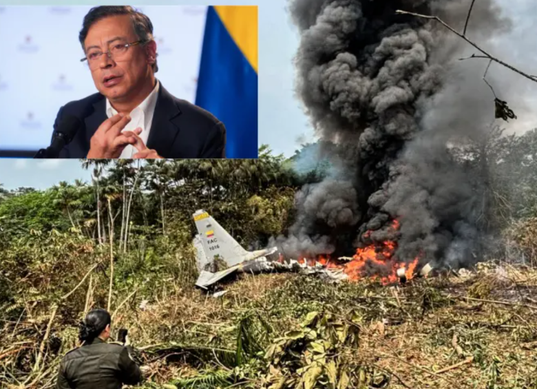 El presidente Gustavo Petro hizo referencia al accidente del avión Hércules en Puerto Leguízamo, Putumayo. Foto: redes