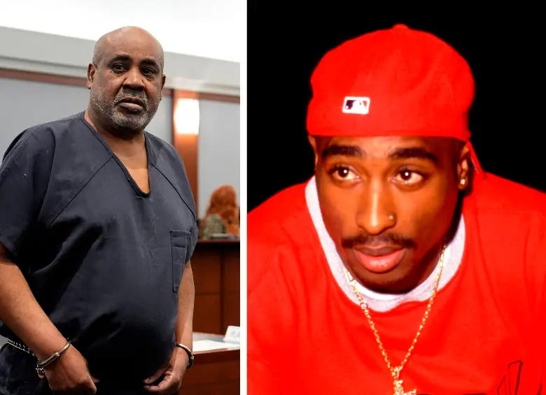 A la izquierda Duane “Keffe D” Davis, a la derecha Tupac Shakur. Fotos Getty. 