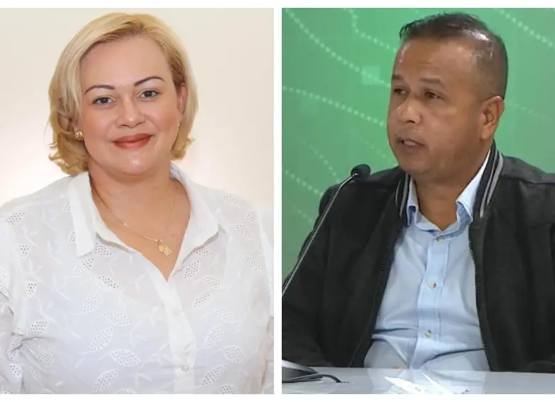 A la izquierda, la alcaldesa de Sopetrán, Tatiana Alexandra Carballo Hoyos. a la derecha, el exalcalde de Uramita, Jesús María Rúa Arias. FOTO: imagen tomada de redes