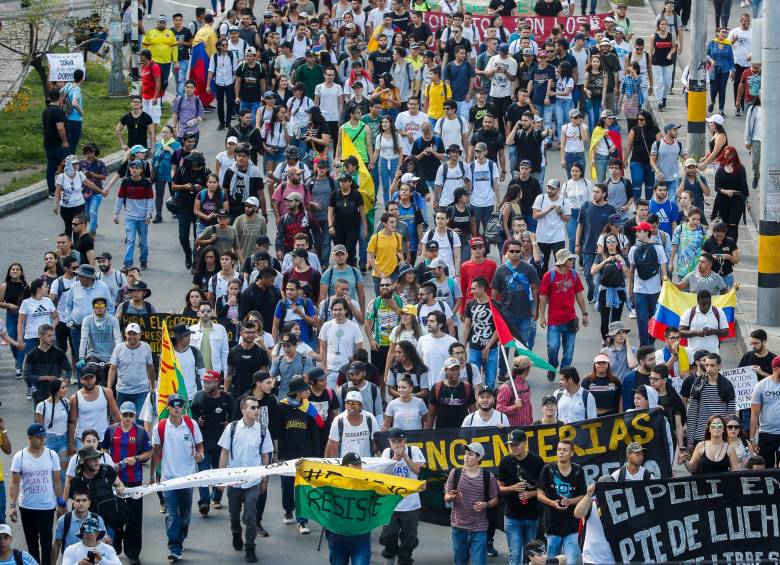 Las marchas conmemorarán un año del estallido social del Paro Nacional. FOTO MANUEL SALDARRIAGA