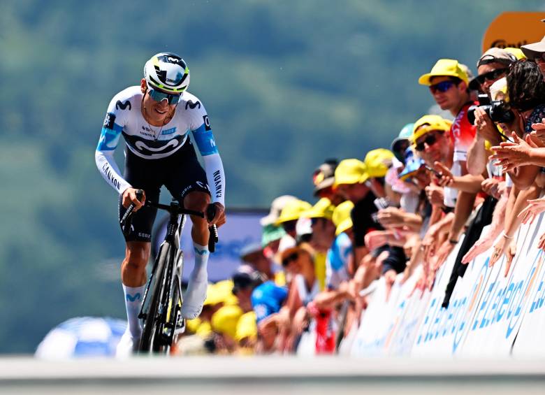 Éiner Rubio, de 27 años de edad, fue protagonista este jueves en el Tour. En 2023 ganó etapa en el Giro de Italia. FOTO: GETTY