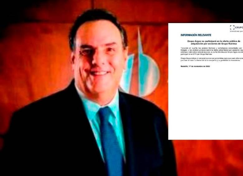 Jorge Mario Velásquez, líder del Grupo Argos. FOTO: CORTESÍA