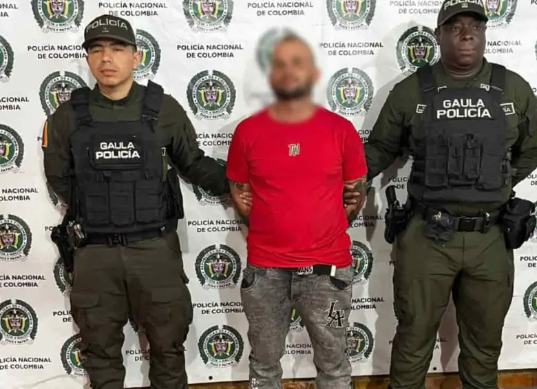 Alias “Arete” ya había sido detenido por estos hechos, pero recuperó la libertad por vencimiento de términos mientras avanzaba el proceso judicial. Foto: Policía Nacional.
