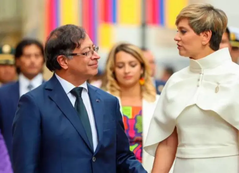El presidente Gustavo Petro y su exesposa Verónica Alcocer. Foto: Presidencia