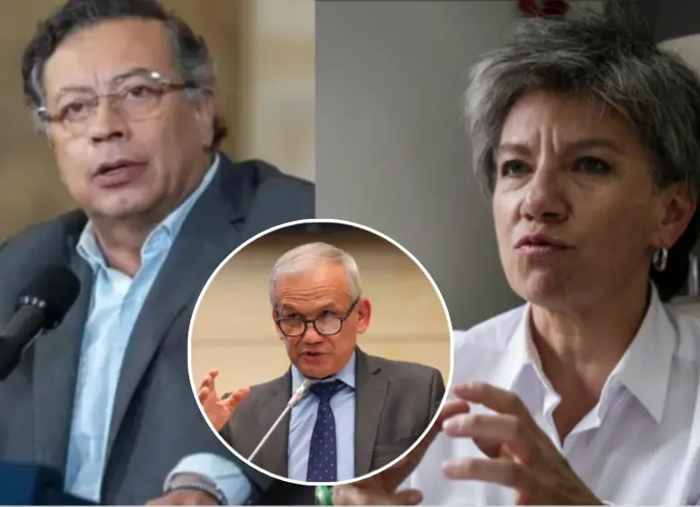 Gustavo Petro y Claudia López cruzan acusaciones por la presencia de Carlos Ramón González en el Gobierno, en medio del escándalo de corrupción de la UNGRD. Imagen: Colprensa. 