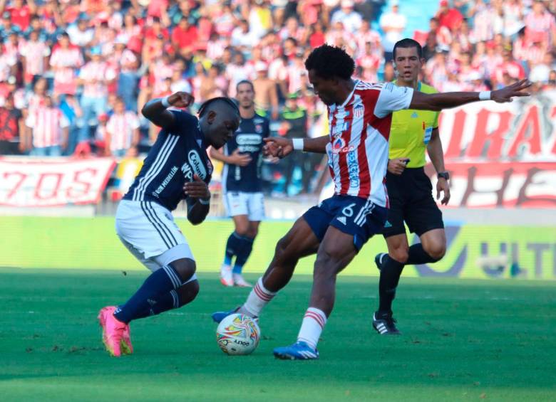 Junior y DIM chocaron en la ida de la final de Liga-2 en el Metropolitano de Barranquilla. FOTO COLPRENSA