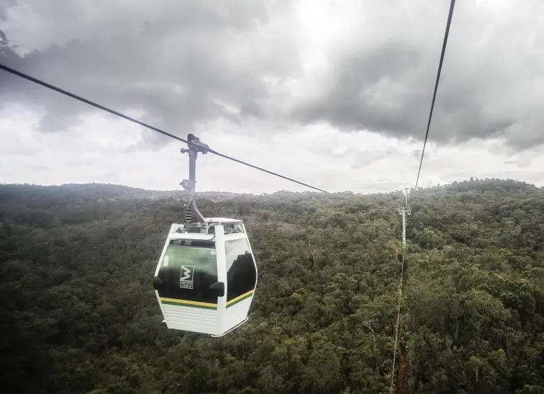 Imagen de referencia del Metrocable hacia el Parque Arví. FOTO: EL COLOMBIANO