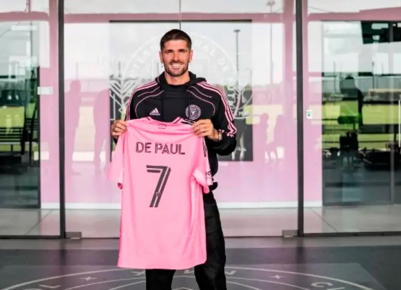 Rodrigo De Paul otro campeón mundial que llega al Inter Miami a reforzar la corte de Lionel Messi. FOTO TOMADA X @InterMiamiCF