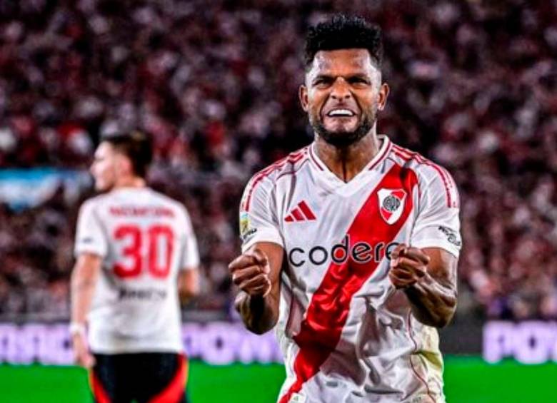 Miguel Ángel Borja no seguirá en River Plate, algunos hablan de que podría regresar al fútbol colombiano. FOTO TOMADA X @RiverPlate