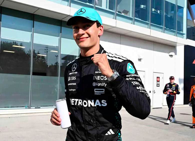 El piloto británico George Russell de Mercedes logró la pole position del Gran Premio de Fórmula 1 de Canadá. FOTO GETTY