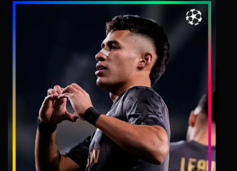 El colombiano Camilo Durán FOTO TOMADA X@ChampionsLeague