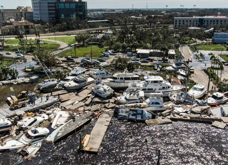 El huracán Ian, en su paso por la costa este de Florida, dejó al menos dos muertos. Los daños no se han cuantificado. FOTO EFE