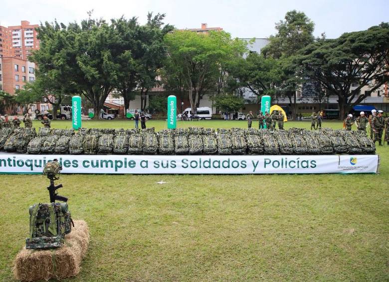 Evento de la Gobernación donde se entregaron elementos adquiridos con el impuesto. FOTO: Cortesía