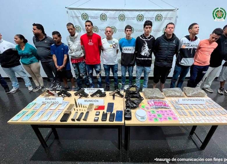 En la primera semana de julio de 2023 fueron capturados por el Gaula 14 miembros de “los Chatas”. FOTO: CORTESÍA DE LA FISCALÍA.