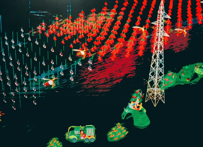 Así se verá uno de los cuatro ejes temáticos que conformarán los alumbrados del río Medellín. FOTO CAMILO SUÁREZ