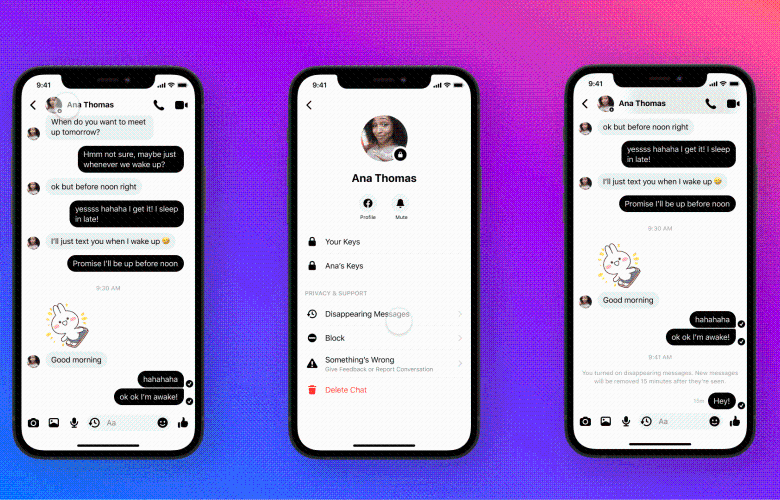 Controles actualizados sobre los mensajes efímeros llegan a la aplicación de mensajería instantánea. FOTO Messenger