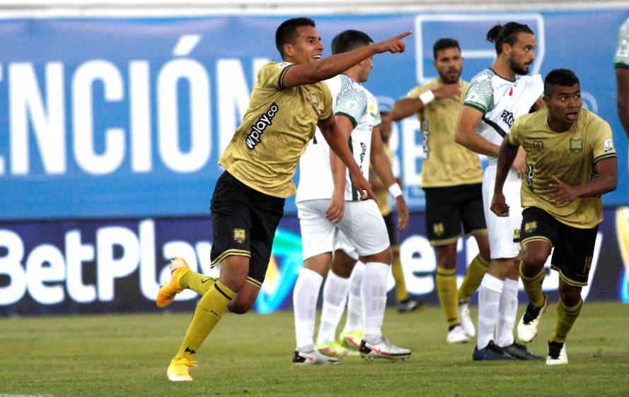  Johan Sebastián Rodríguez, de 21 años de edad, convirtió el primer gol de la Liga Colombiana 2022. FOTO CORTESÍA DIMAYOR
