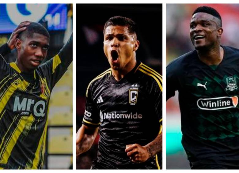 Yáser Asprilla, Juan Camilo Hernández y Jhon Córdoba se lucieron con sus equipos. FOTOS: AFP