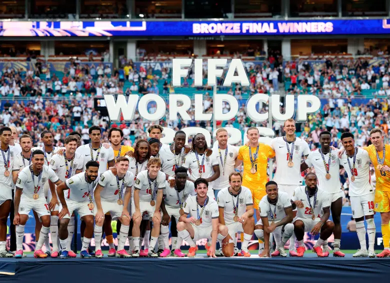 El equipo inglés consiguió su primera victoria en un partido de tercer y cuarto puesto. Los de 1990 y 2018 los había perdido. Foto: Getty