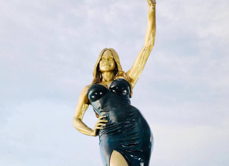 La estatua de Sofía Vergara es un homenaje a la carrera de la actriz en el extranjero. FOTO Alcaldía de Barranquilla