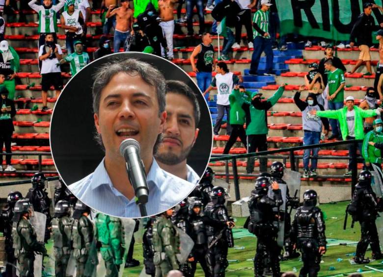 El alcalde de Medellín, Daniel Quintero, calificó de “mala recomendación” la idea de la Dimayor de reinstalar las vallas en los estadios. FOTO: ARCHIVO