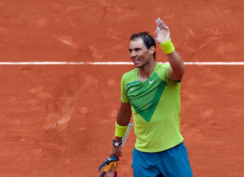 Rafael Nadal tras su victoria en su primer partido del Roland Garros. FOTO: EFE