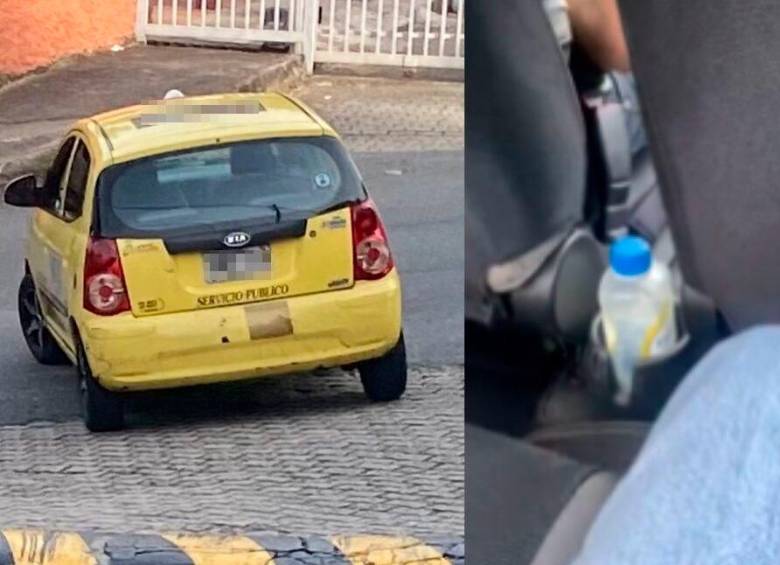 Joven en Medellín denunció haber sido víctima de acoso sexual por un conductor de taxi. Foto: Tomadas de la publicación realizada en Twitter @pawla777. 