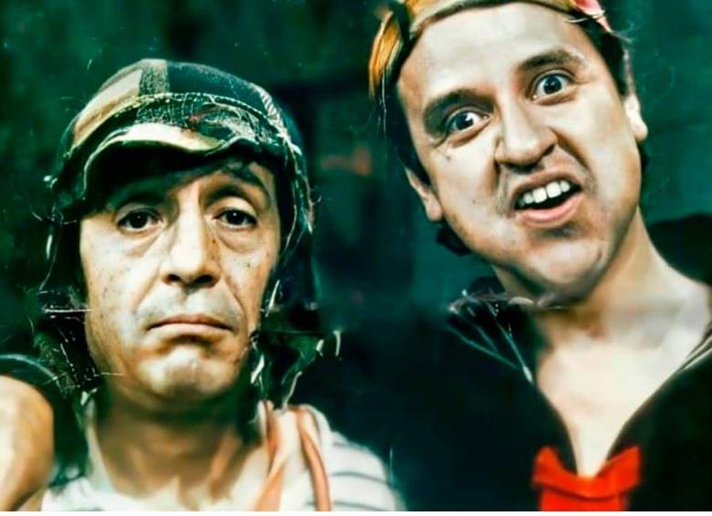 Roberto Gómez Bolaños y Carlos Villagrán en sus memorables papeles del Chavo y Kiko. FOTO INSTAGRAM
