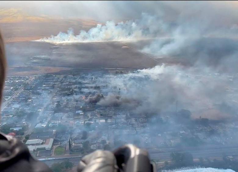 Las llamas han arrasado con dos islas de Hawái. FOTO: AFP