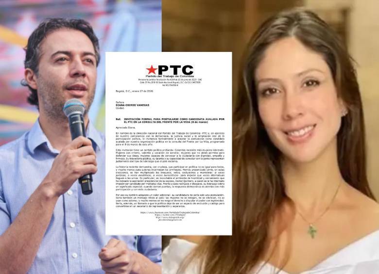 Daniel Quintero y su esposa Diana Osorio, quien es avalada por el partido PTC para aspirar a la presidencia. Fotos: cortesía