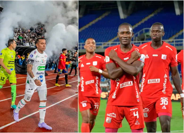 Once Caldas y América son los únicos clubes colombianos en Copa Sudamericana. Fotos: Juan Antonio Sánchez y Colprensa.