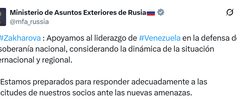 Maduro le pide a Rusia “apoyo logístico” por tensión con EE.UU. en el Caribe
