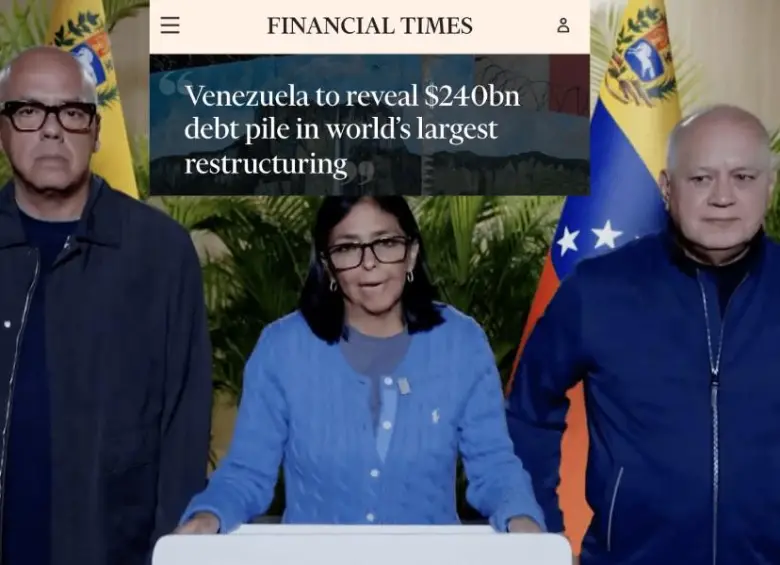 Jorge Rodriguez, Delcy Rodriguez y Diosdado Cabello en conferencía de prensa por los terremotos ocurridos este jueves 24 de junio en Venezuela. FOTO: Tomada de video.