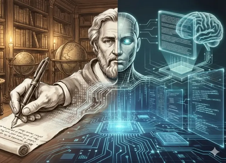 Escritura humana: la lentitud ante el algoritmo de la Biblioteca de Babel