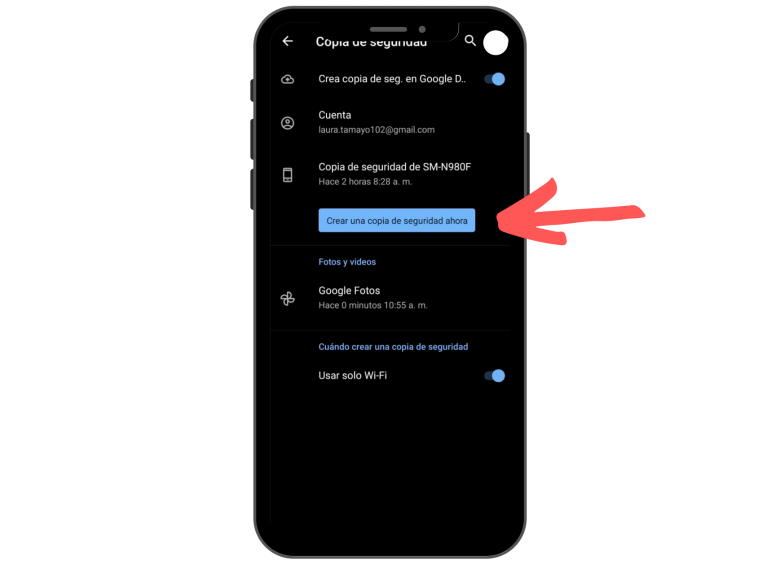 ¿Cómo lo hago? | Cree una copia de sus archivos antes de cambiar de celular