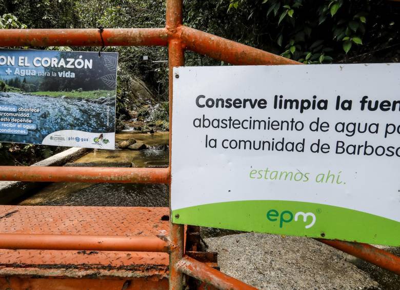 Quebrada La López ubicada en la vereda Buenos Aires del municipio de Barbosa, es la que surte de agua al acueducto de esta localidad. Foto: Jaime Pérez Munévar