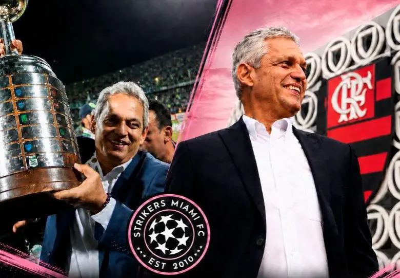 Esta fue la imagen que uso el Strikers de Miami para agradecerle a Reinaldo Rueda su presencia en el congreso. FOTO STRIKERS MIAMI FC