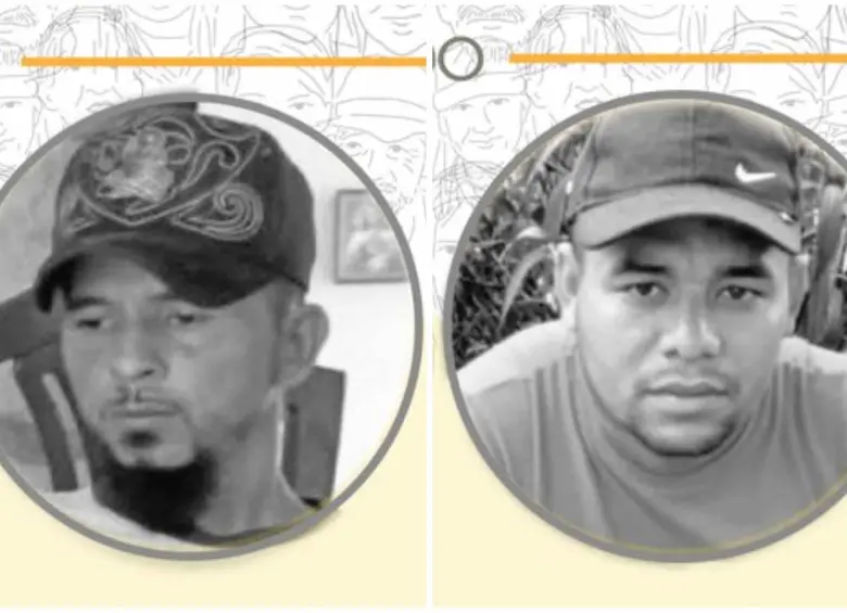 Fredy de Jesús David Giraldo (izq.) y Elkin de Jesús Oquendo Graciano (der.) son los dos últimos firmantes de paz asesinados en Antioquia. FOTOS Cortesía Indepaz