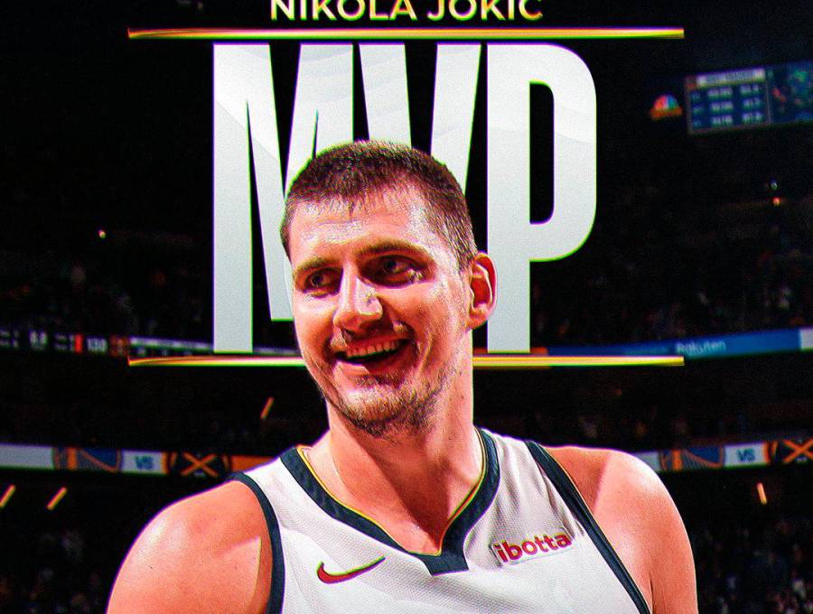 Nikola Jokic entró a la selecta lista con 3 premios MVP, integrada por nombres como Moses Malone, Larry Bird y Magic Johnson. FOTO Tomada de ‘X’: @NBA