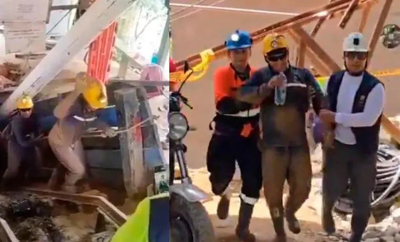 Los trabajadores salieron por sus propios medios, incluso aplaudieron y se unieron a los aplausos tras el rescate. FOTO: cortesía Agencia Nacional de Minería