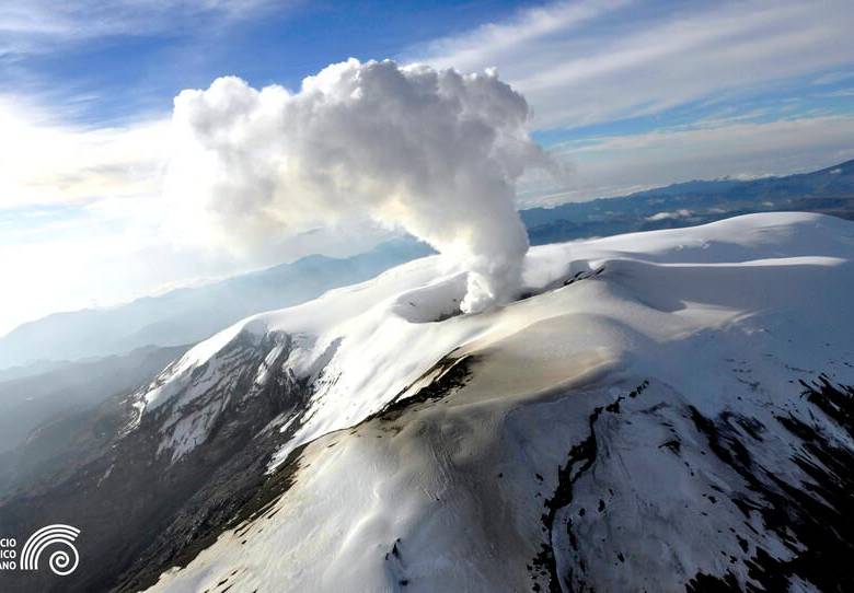 De llegar a darse, la erupción del volcán Nevado del Ruiz, sería mayor a las que ha hecho en los últimos 10 años. Foto Colprensa.