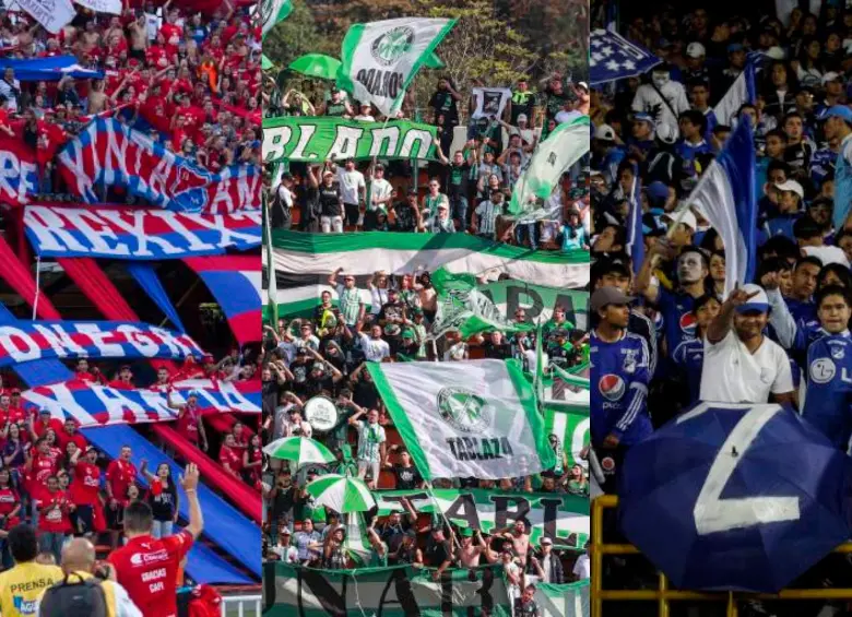 Los precios de los abonos varían según el club, la tribuna y los beneficios incluidos para los aficionados. FOTOS EL COLOMBIANO Y COLPRENSA