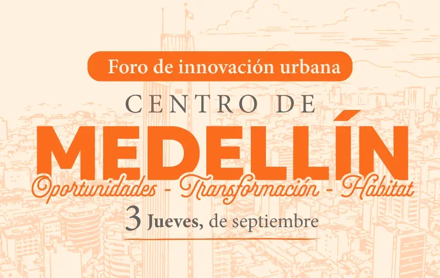 Con un puntero, Jorge Mario Jáuregui señala las áreas críticas y las oportunidades de intervención identificadas en los diagnósticos urbanos, trazando la ruta para la visión compartida del Centro de Medellín.