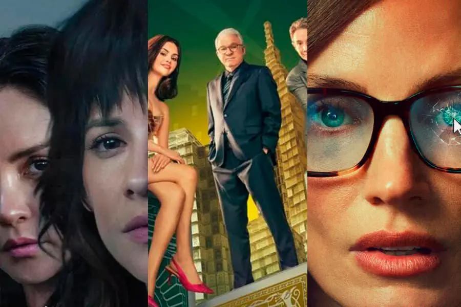 <i>La huésped, Only Murders in the Building </i>y <i>The Savant</i> son algunas de las series que se estrenarán en septiembre. FOTO Cortesía Netflix, Disney+ y Apple TV+