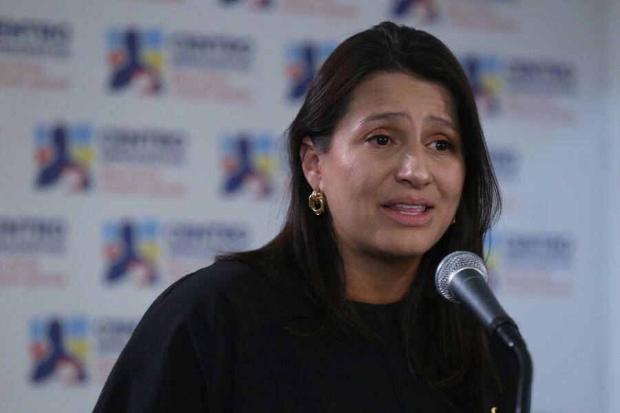 Paola Holguín, senadora y precandidata presidencial del Centro Democrático, critica la inacción de los organismos de control y pide un replanteamiento de la seguridad nacional. FOTO: COLPRENSA