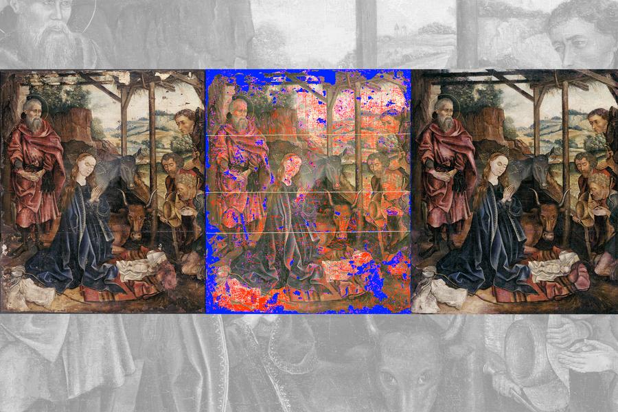 Este es el antes y el después de la restauración con IA. FOTO: MIT